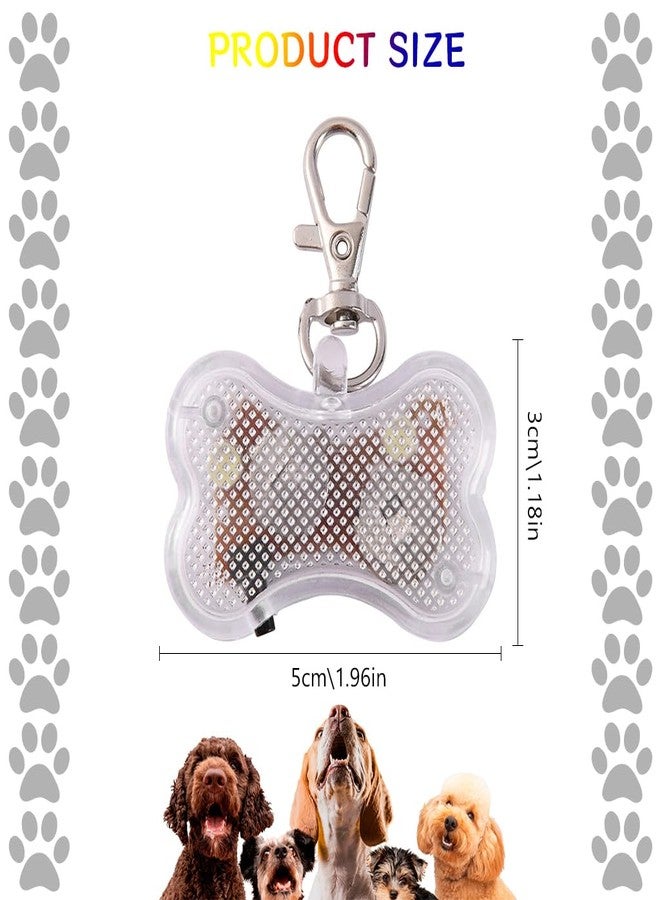 Qpets® Dog Collar Charms, LED 7-Color Dog Collar Charm with Switch, Waterproof Key Chain Charm Bag Accessory Pet Protection Charms for Dogs, Cats, Horses, And More (Bone Shape) - Image 2